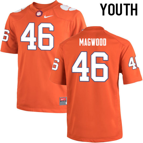 Youth Clemson Tigers #46 Jarvis Magwood College Football Jerseys-Orange - Click Image to Close